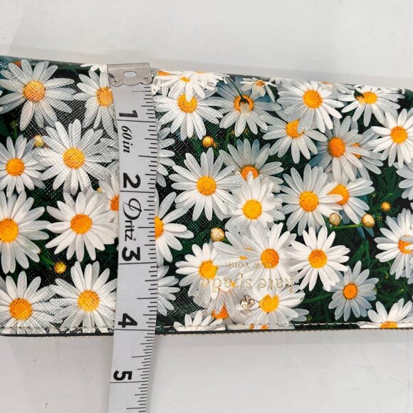 Kate Spade Cedar Street Daisy Tote Green Floral Leather Zip Closure & Wallet - Picture 16 of 16